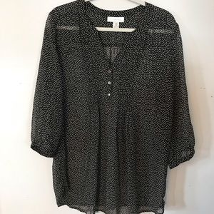 Motherhood Maternity sheer black blouse